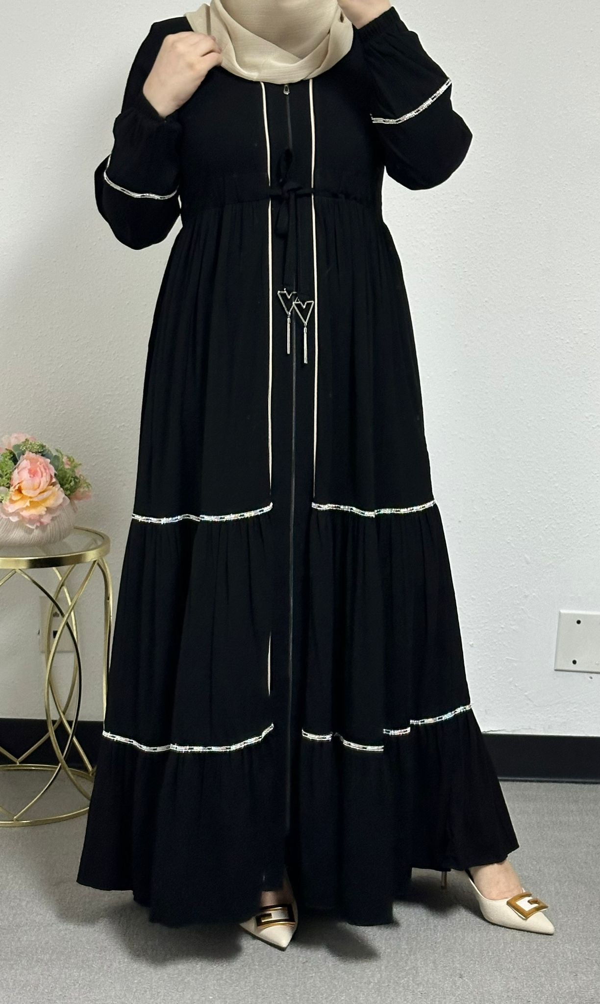 Colorful Flared Abaya