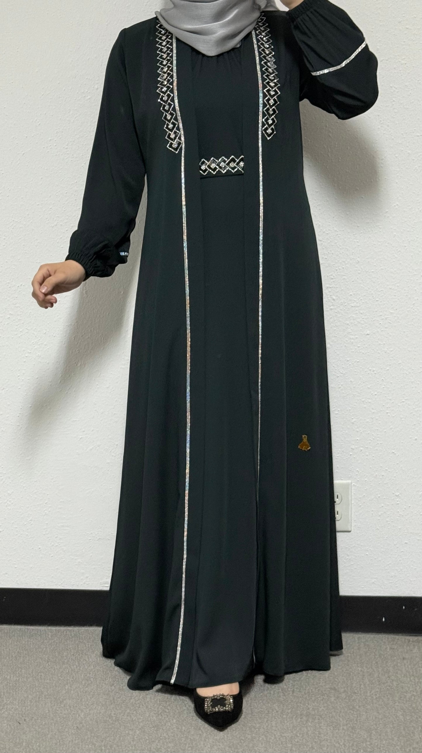 Colorful two-piece abaya