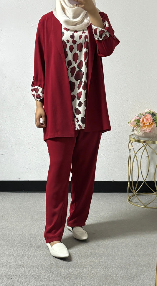 Printed three-piece set