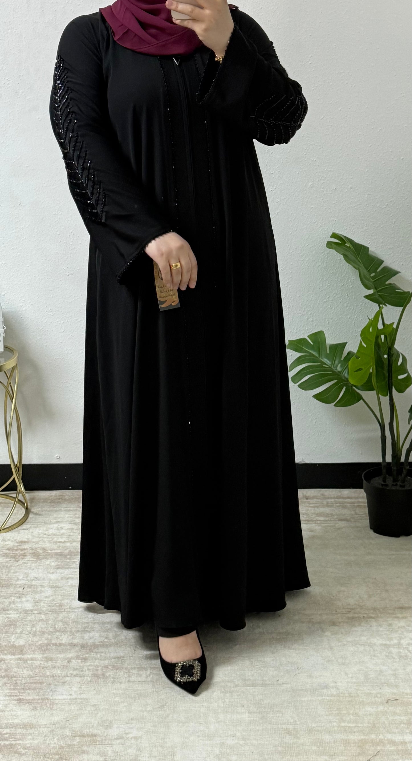 Beaded Noir Abaya