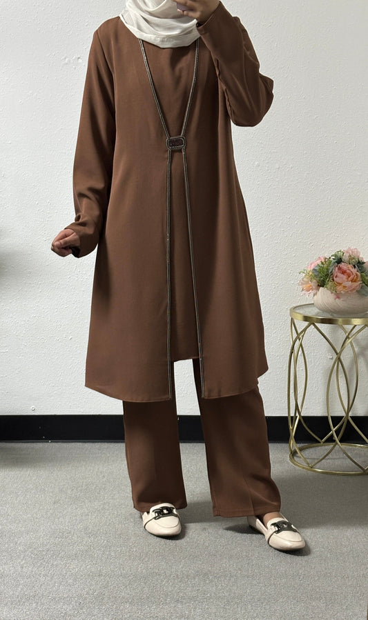 Two piece long shirt set