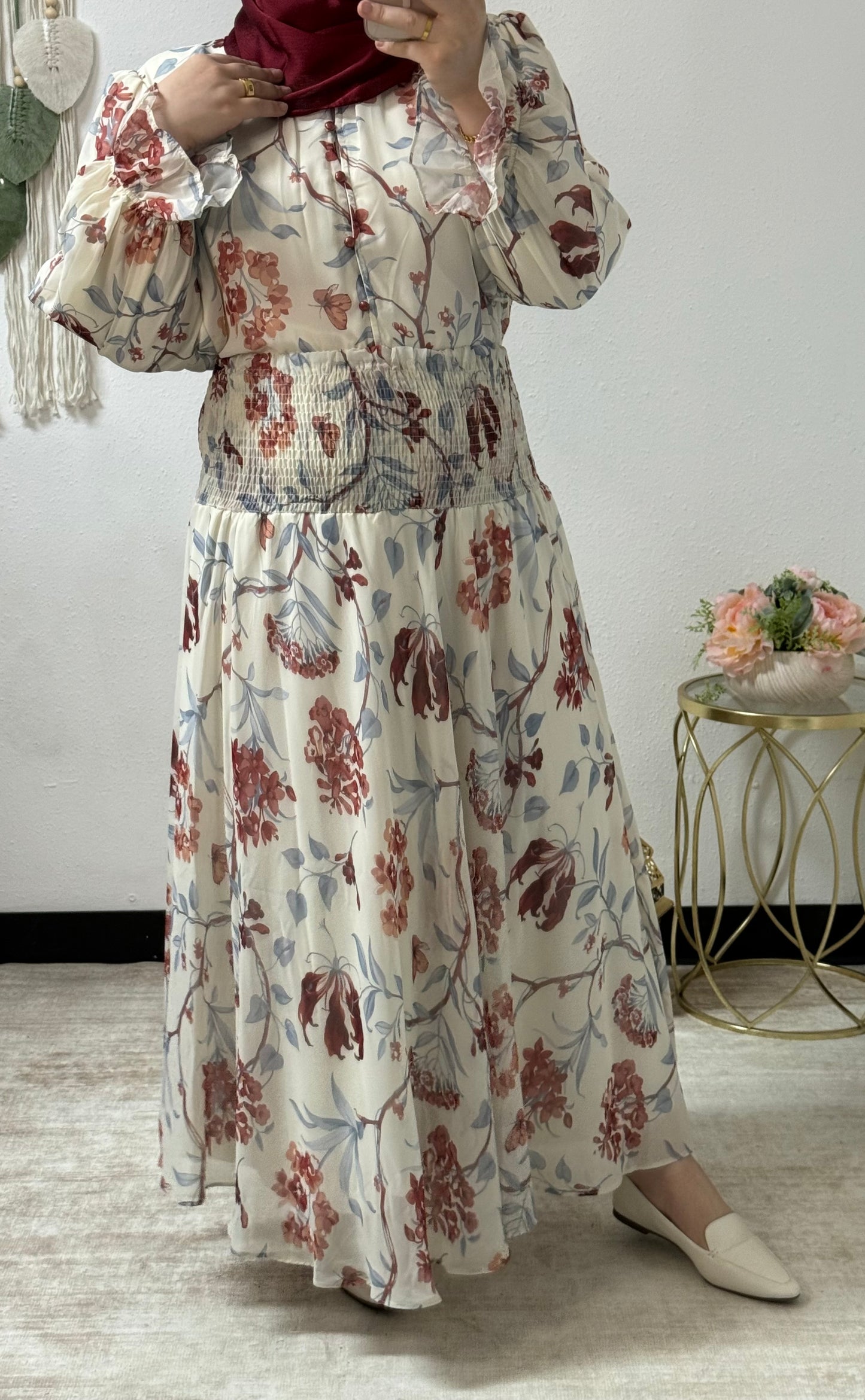 Chiffon Printed Skirt-Set