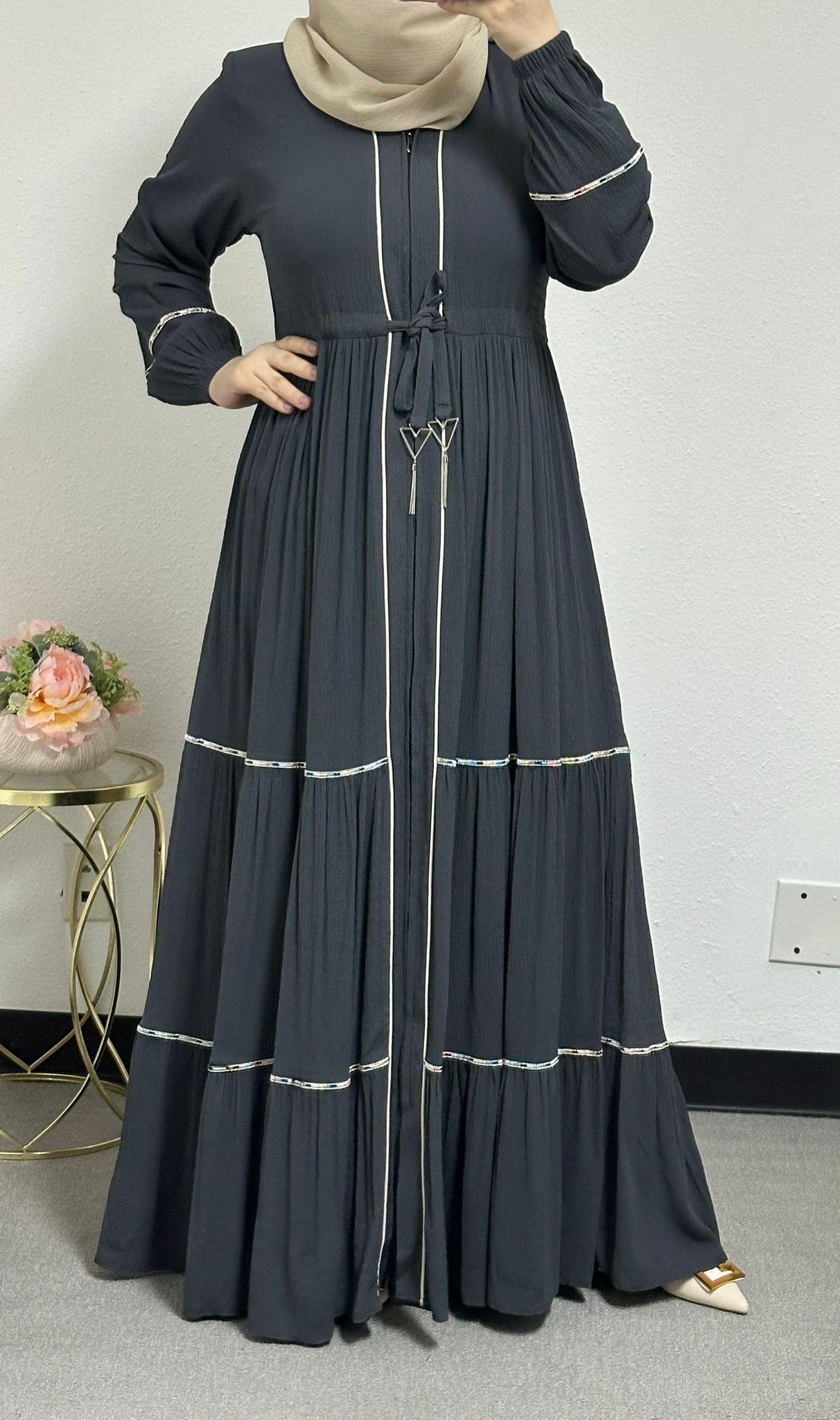 Colorful Flared Abaya