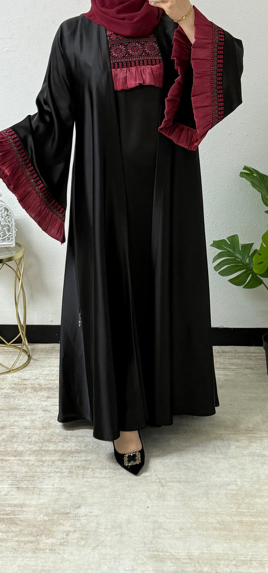 Eid Embroidered Abaya Set
