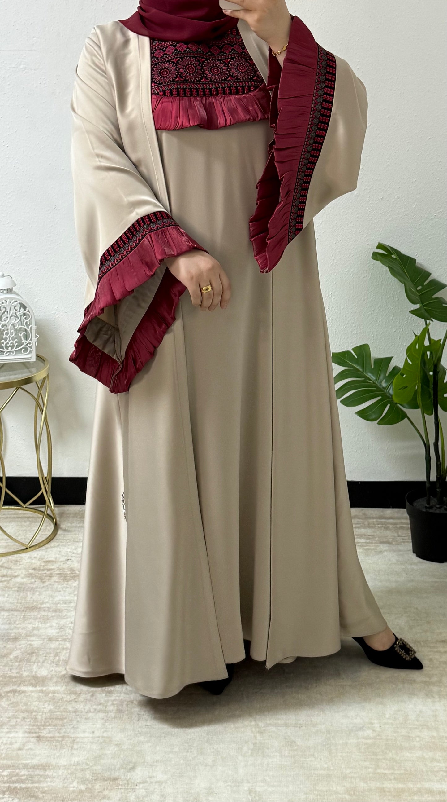 Eid Embroidered Abaya Set