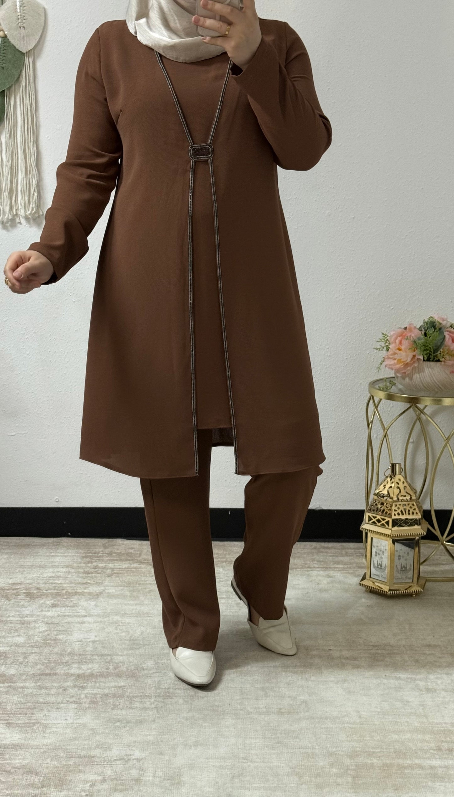 Two piece long shirt set