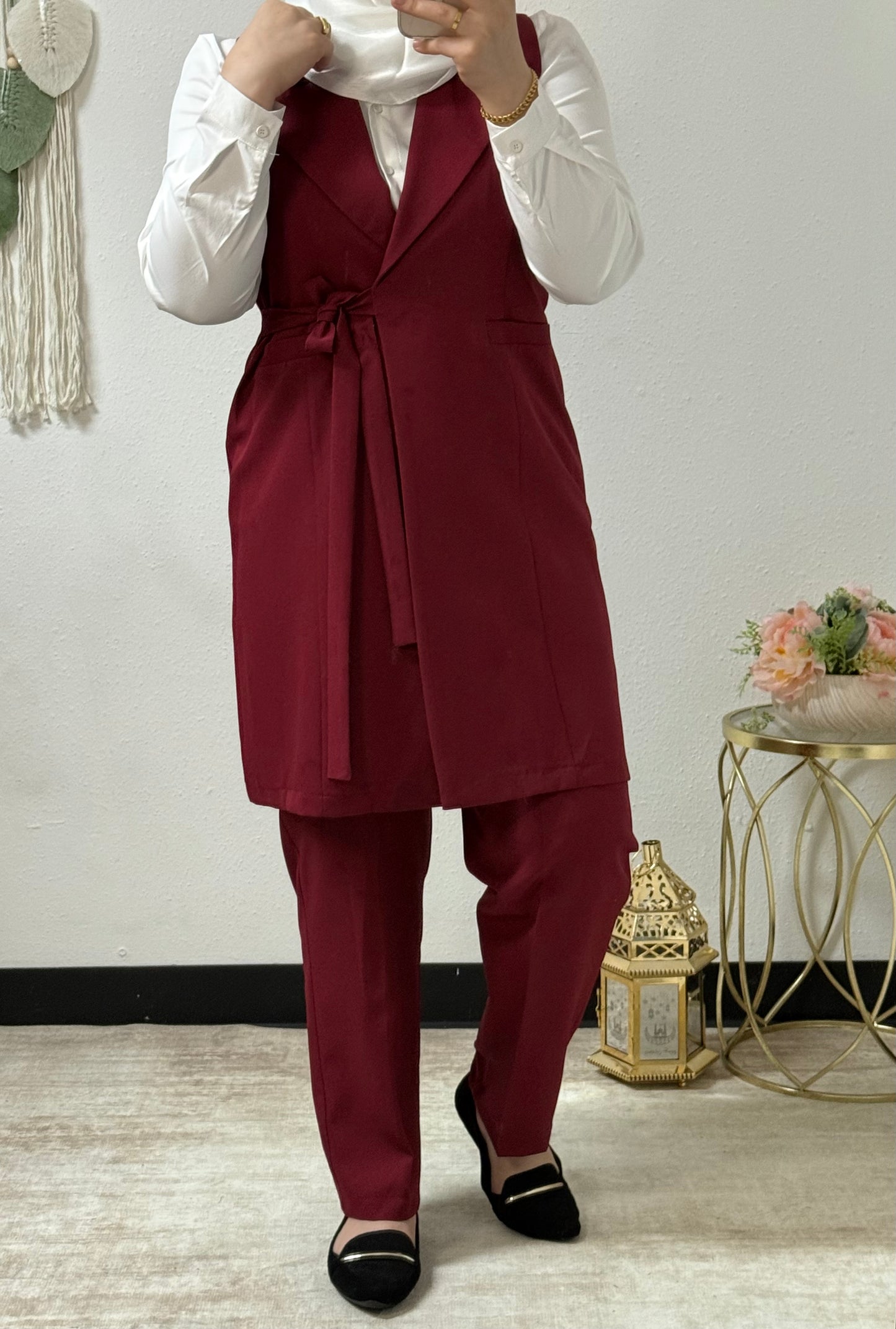 Three pieces set side belt