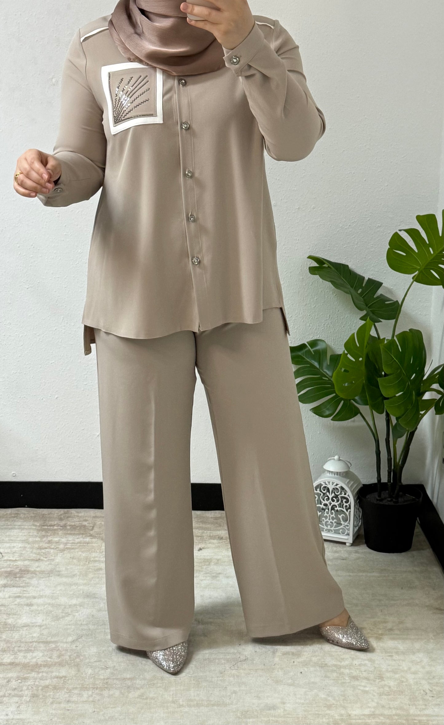 Diamond Detail Two-Piece Set