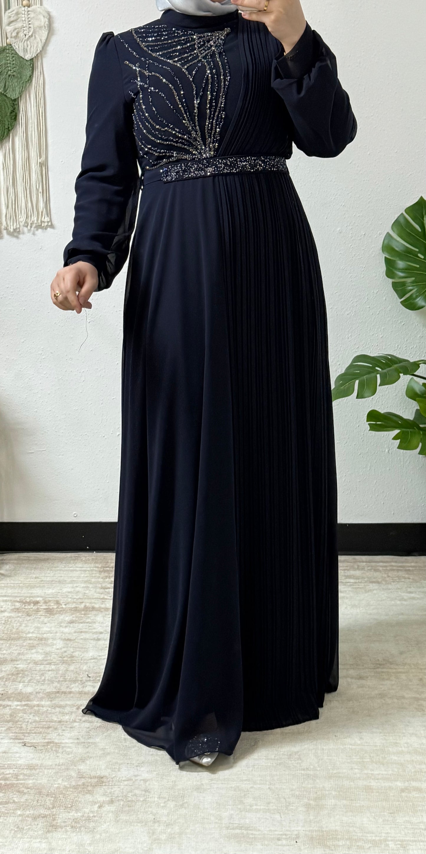 Intricate detail chiffon dress