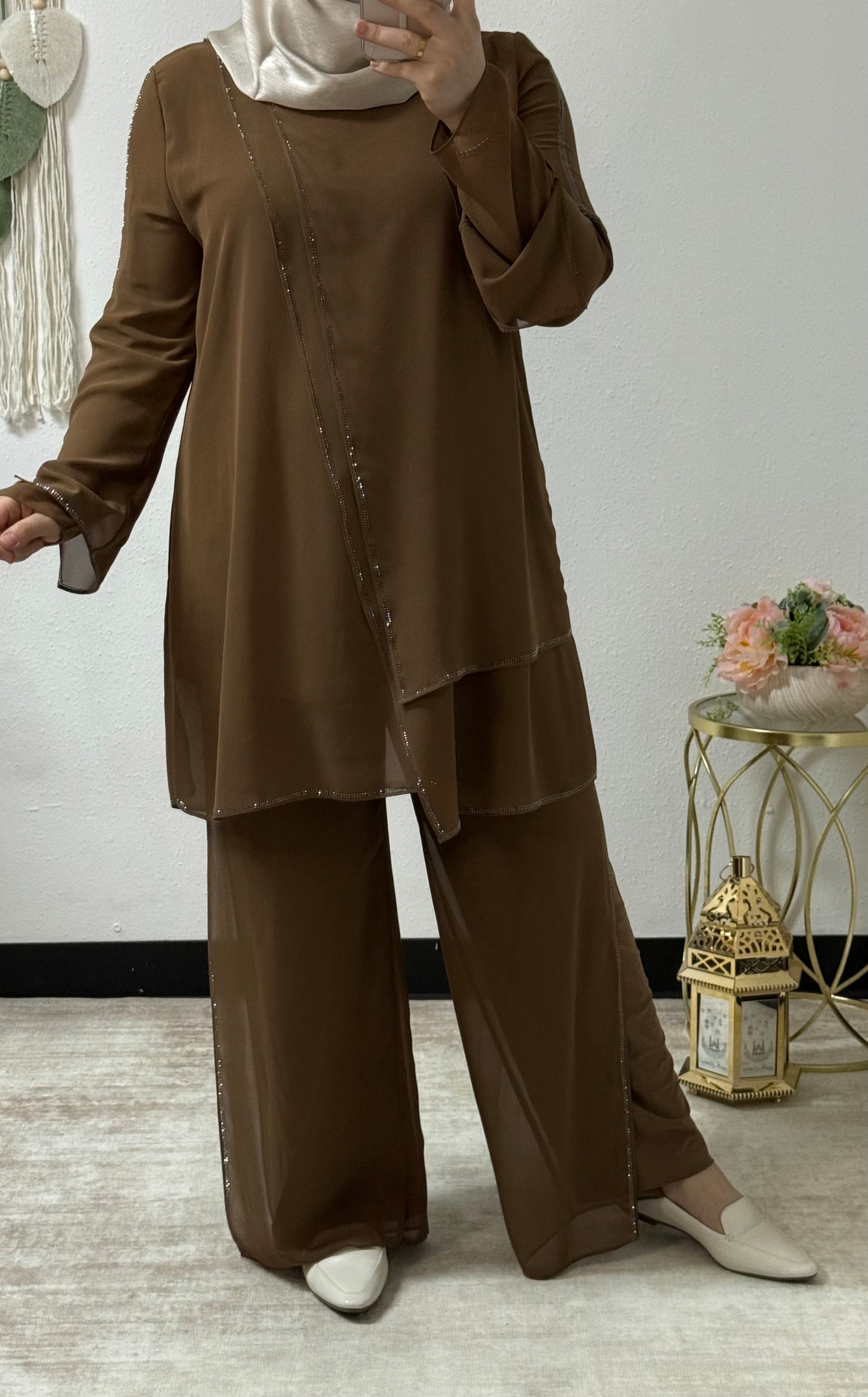 Layered chiffon set