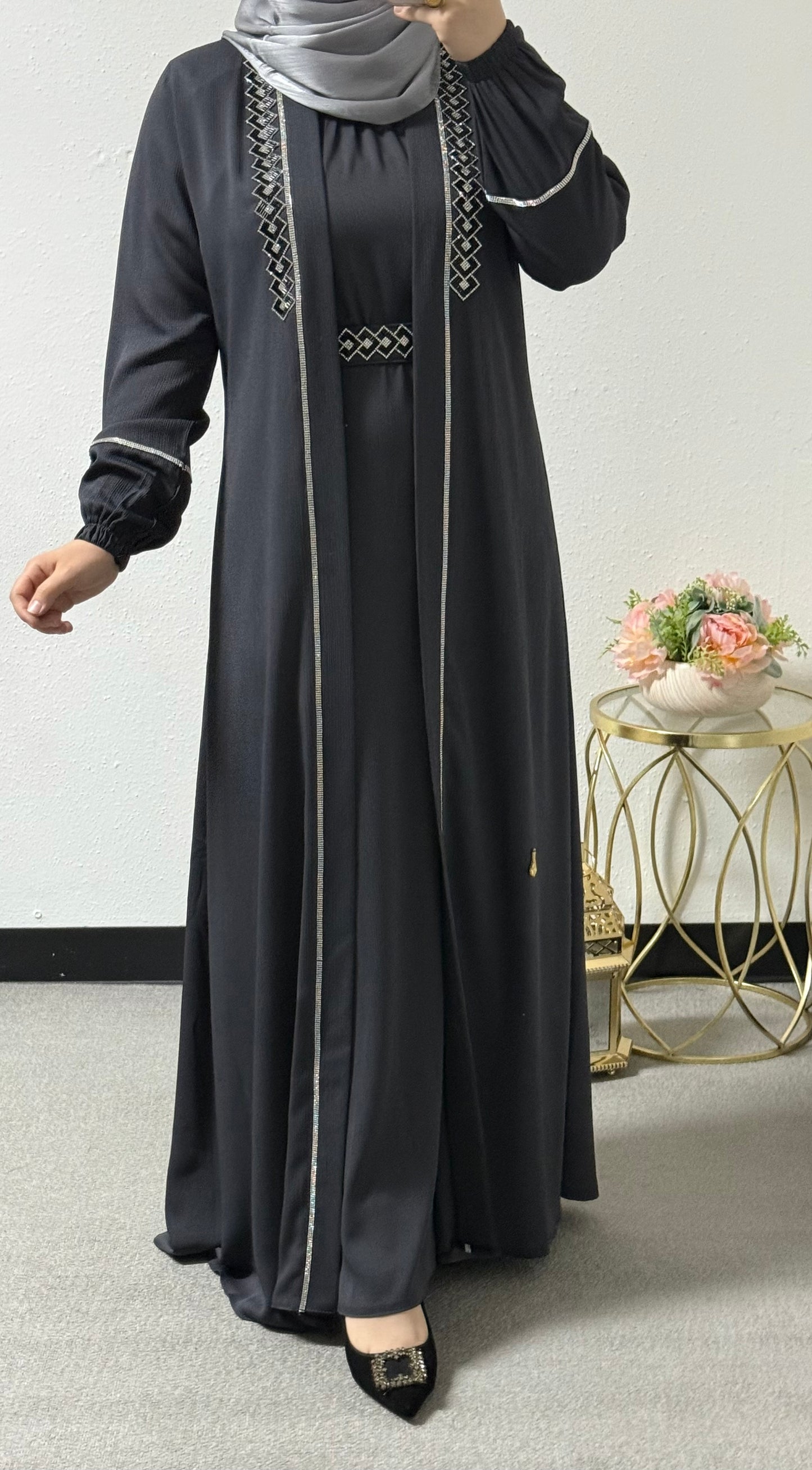 Colorful two-piece abaya