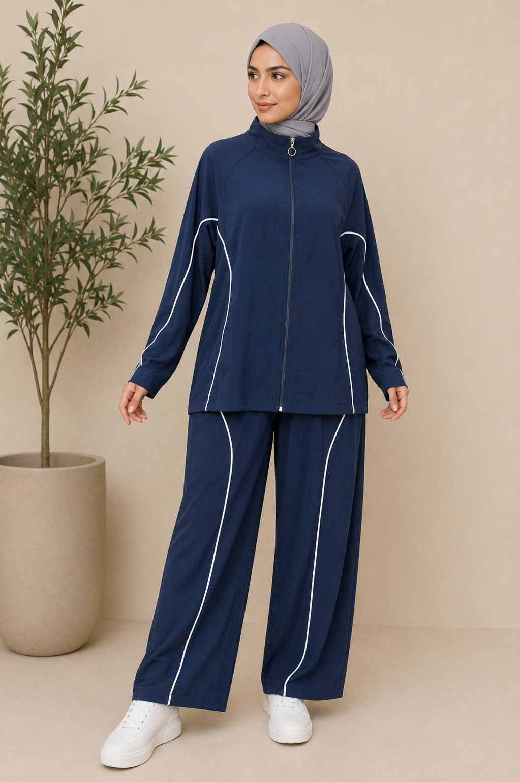 Crinkle Cotton Tracksuit