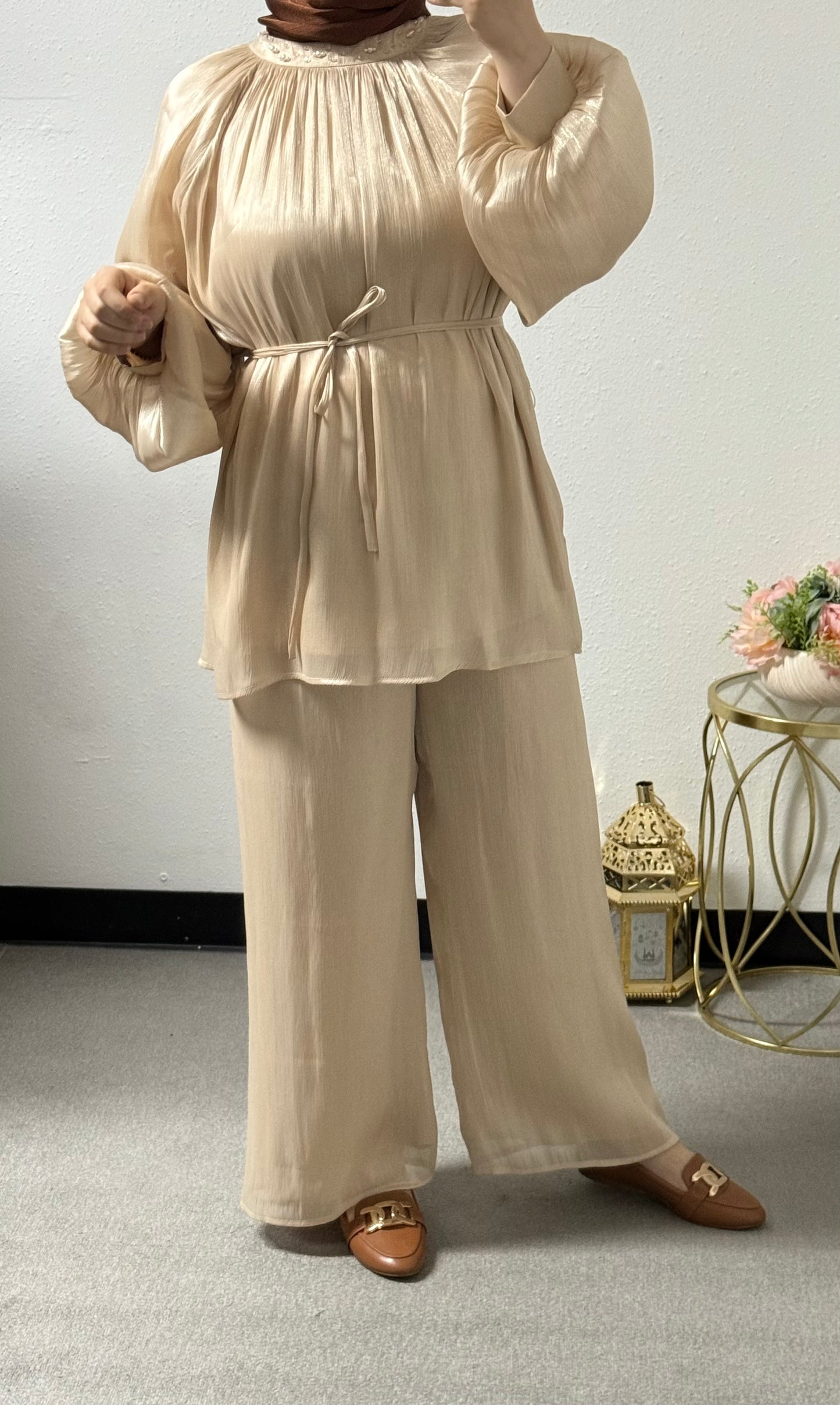 Eid Two-Piece Set with Blouse and Pants