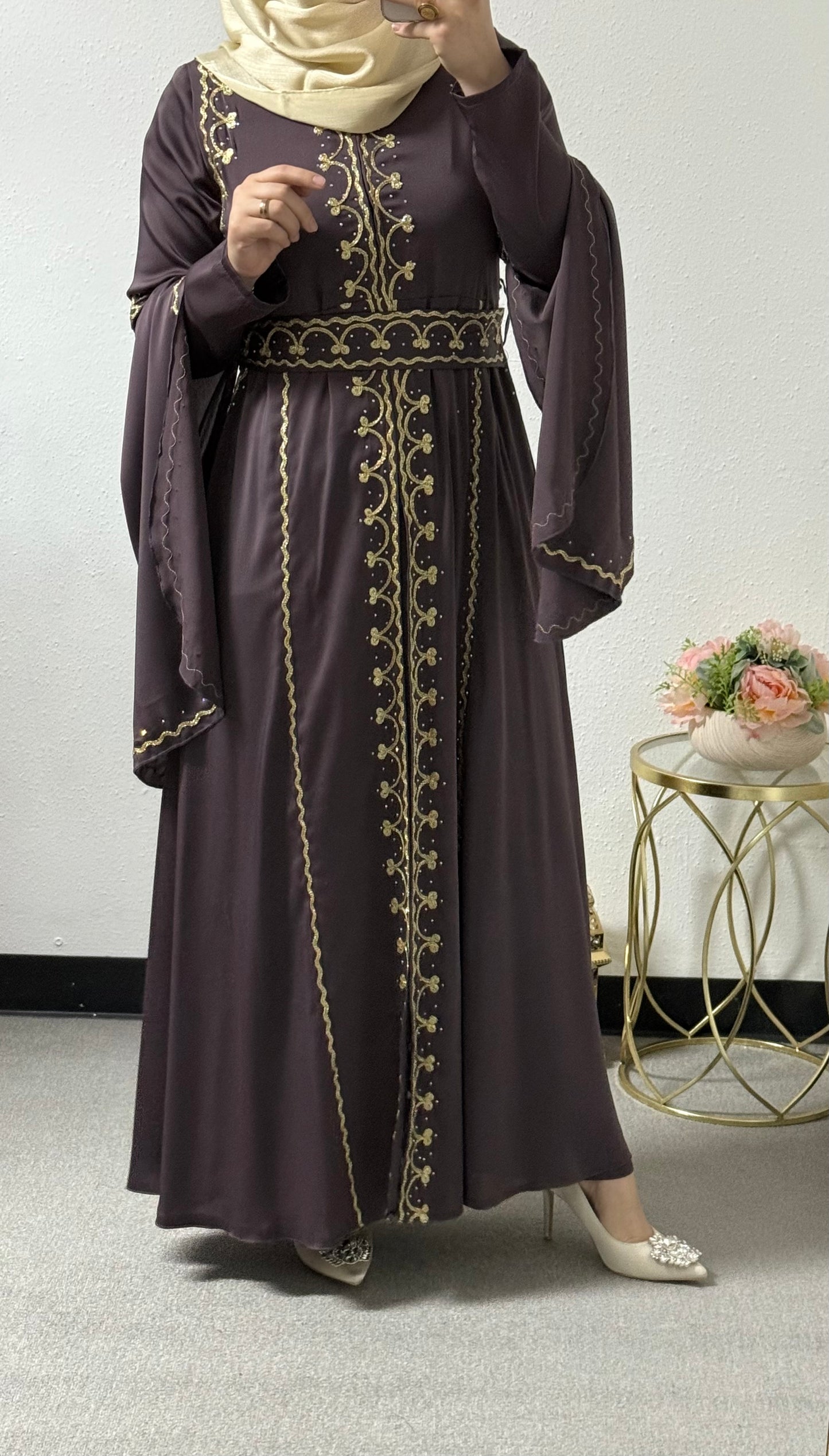 Embellished eid abaya