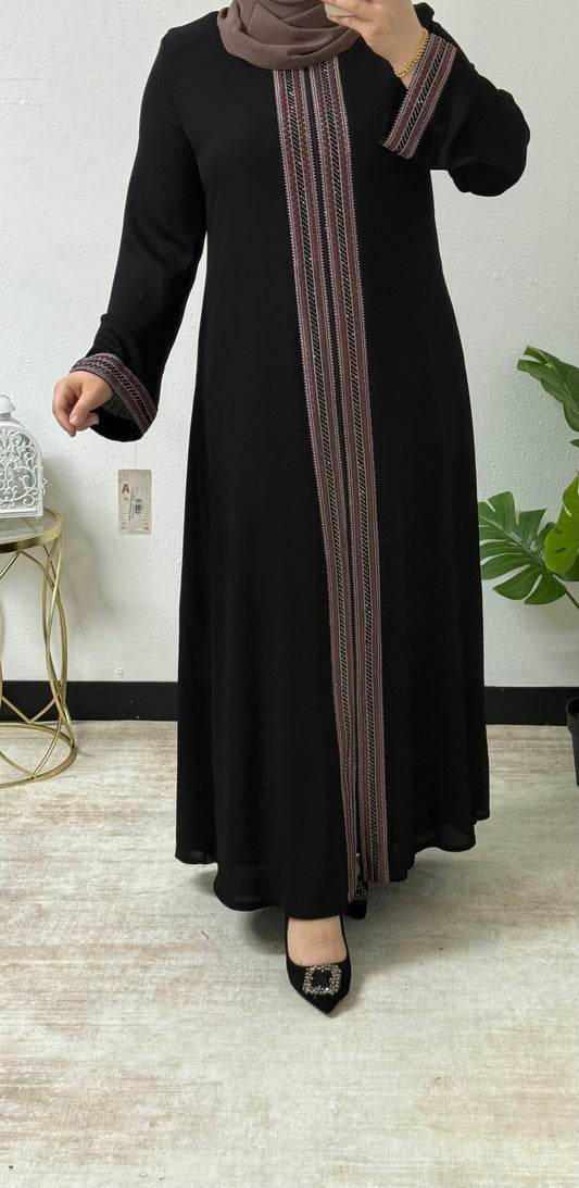 Gracefully Embroidered Abaya