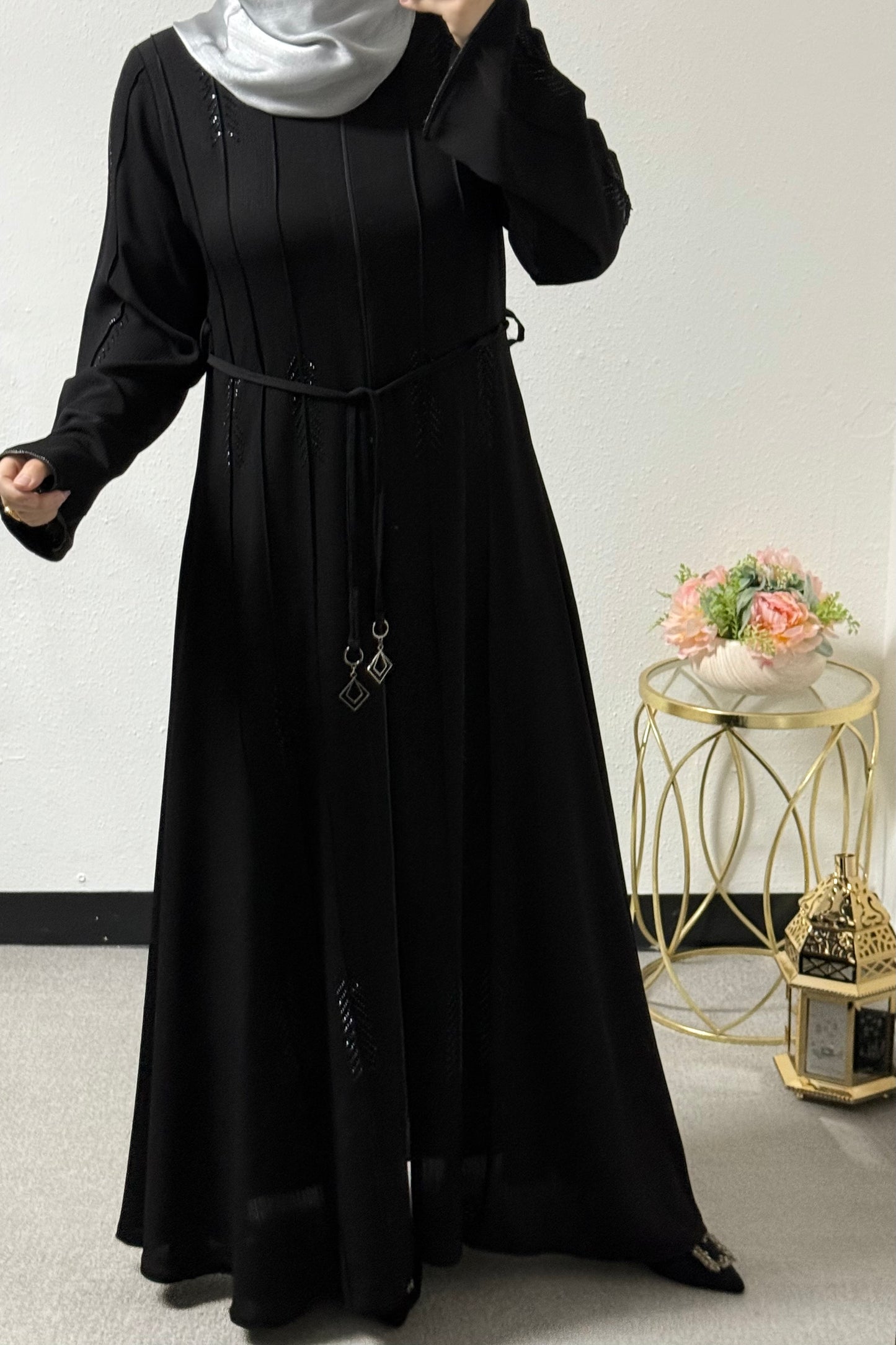 Beaded abaya