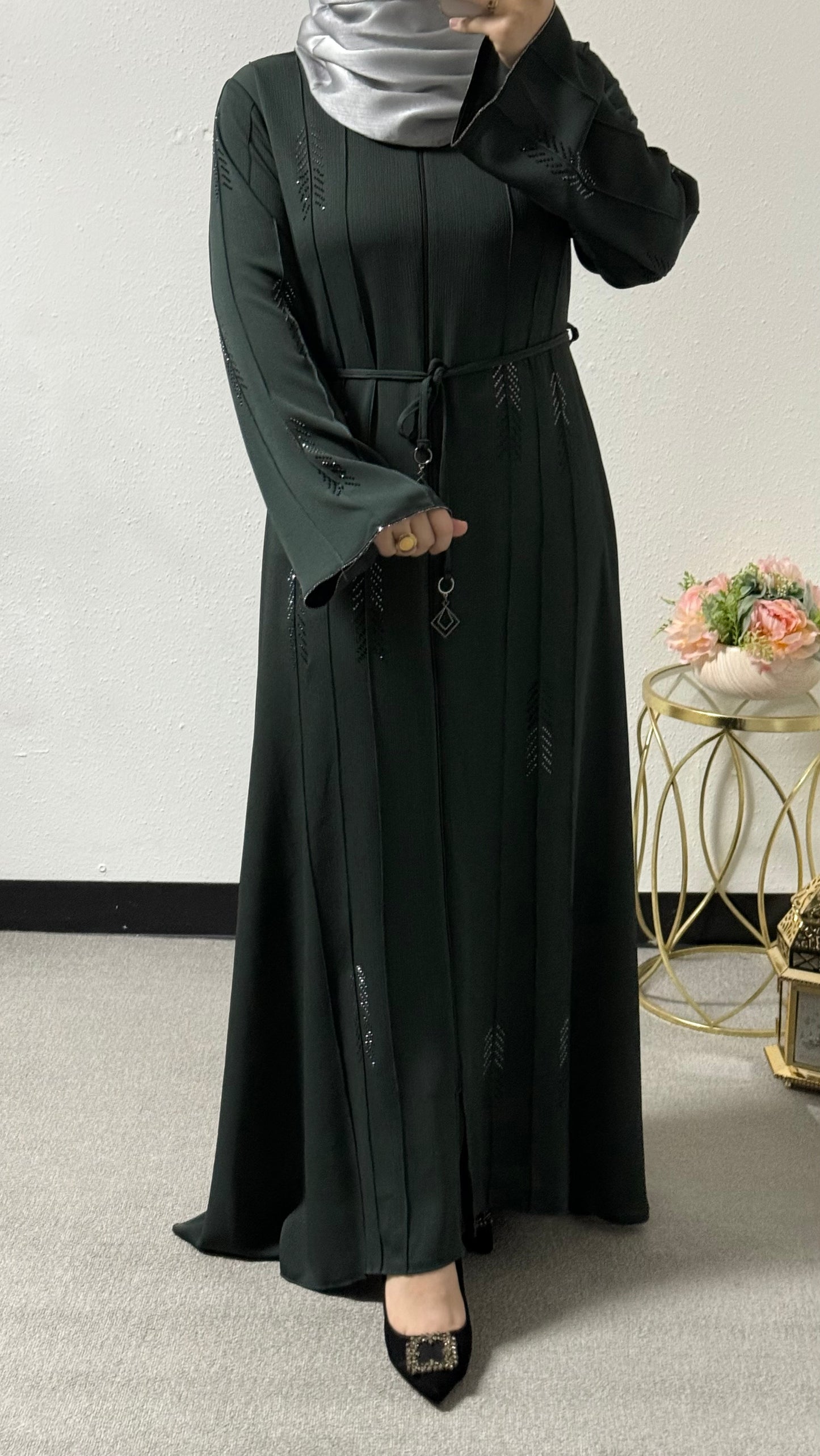 Beaded abaya