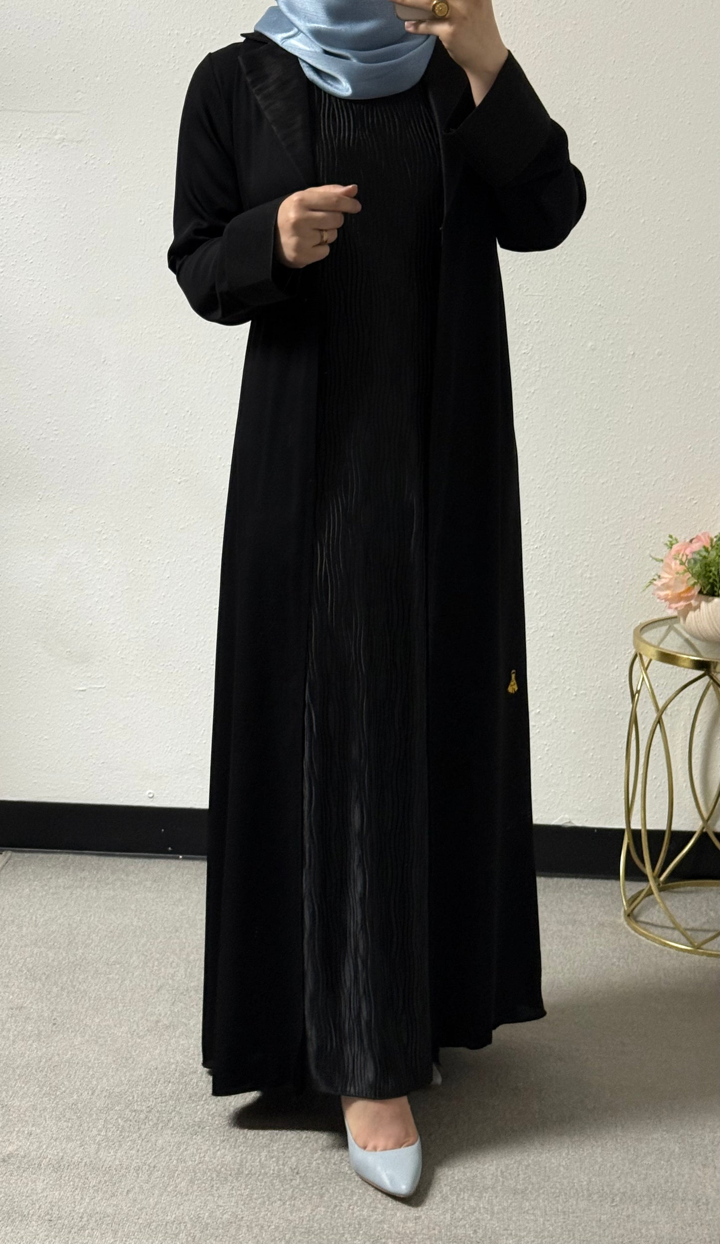 Two-piece blazer style abaya set