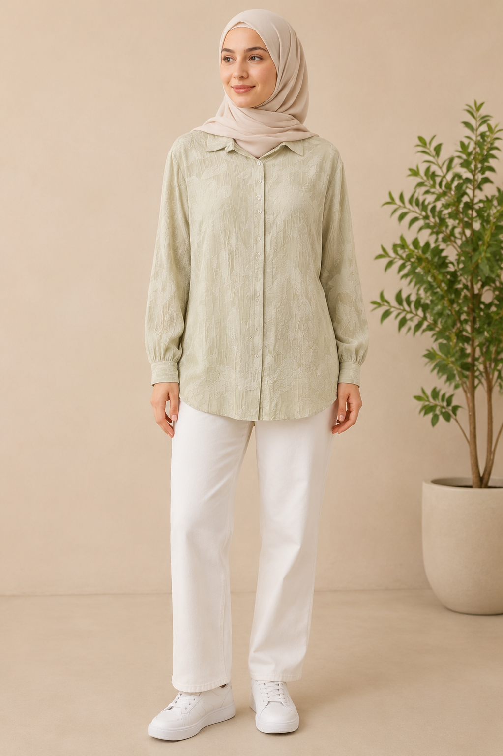 Cotton Engraving Shirt