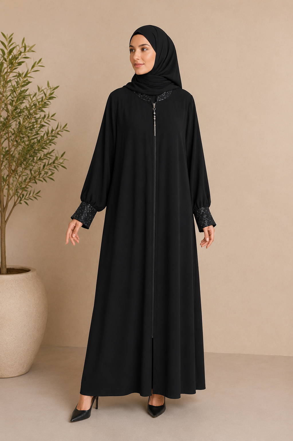 Stone Embellished Abaya