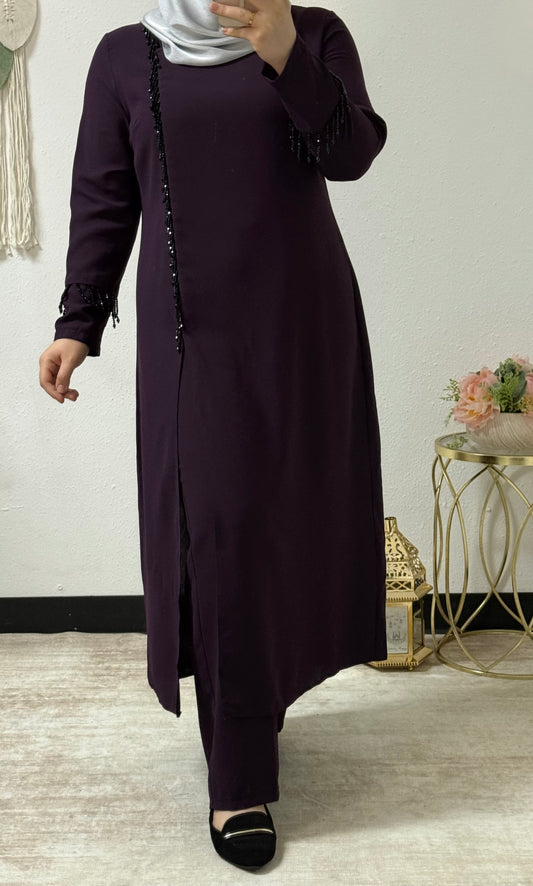 Plus-size beaded set