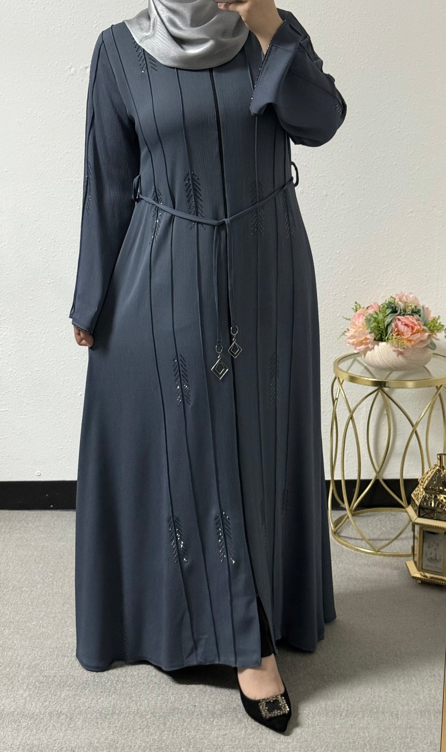 Beaded abaya