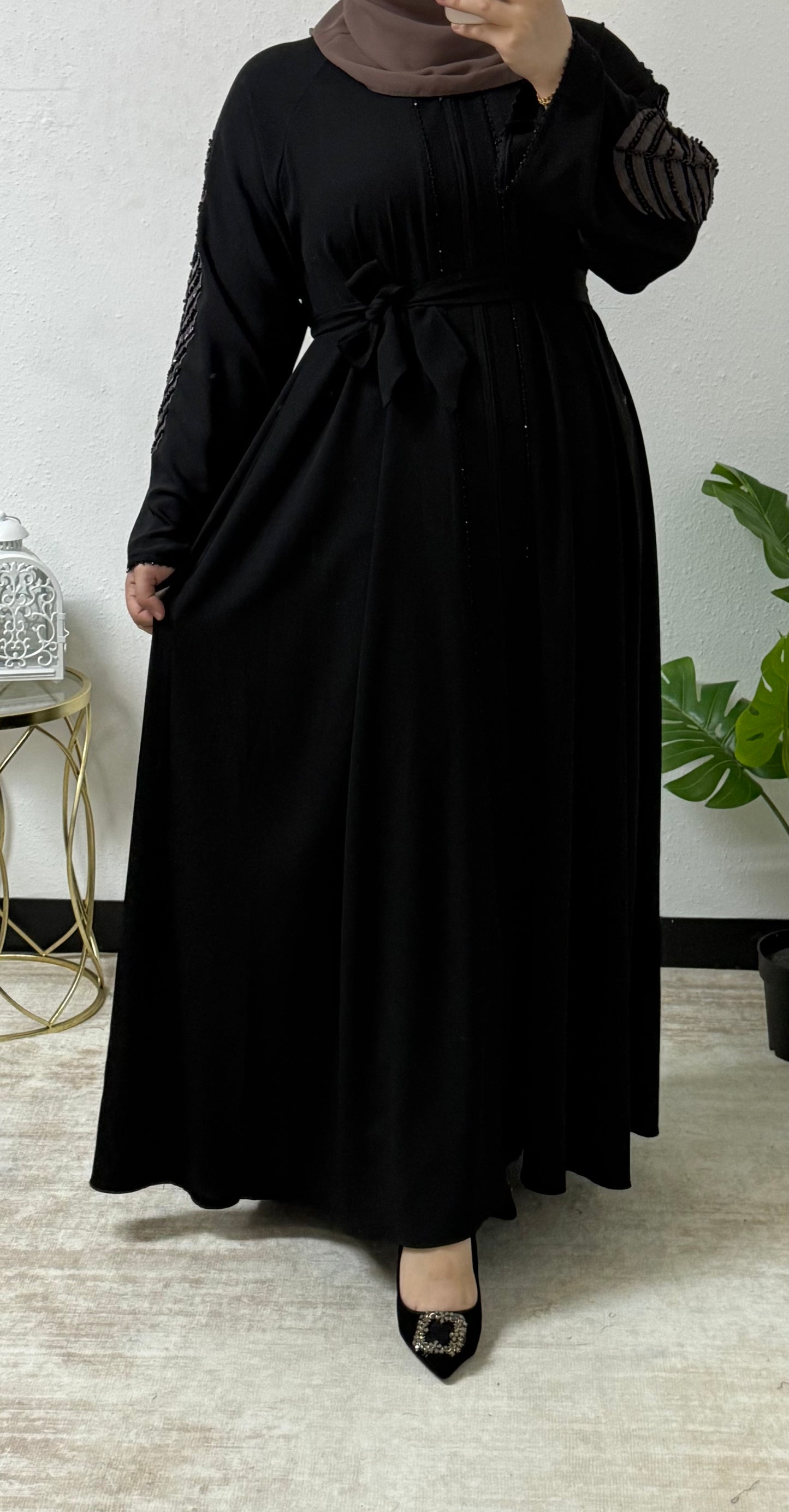 Beaded Noir Abaya