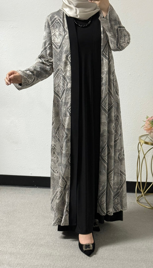 Two-piece pattern abaya