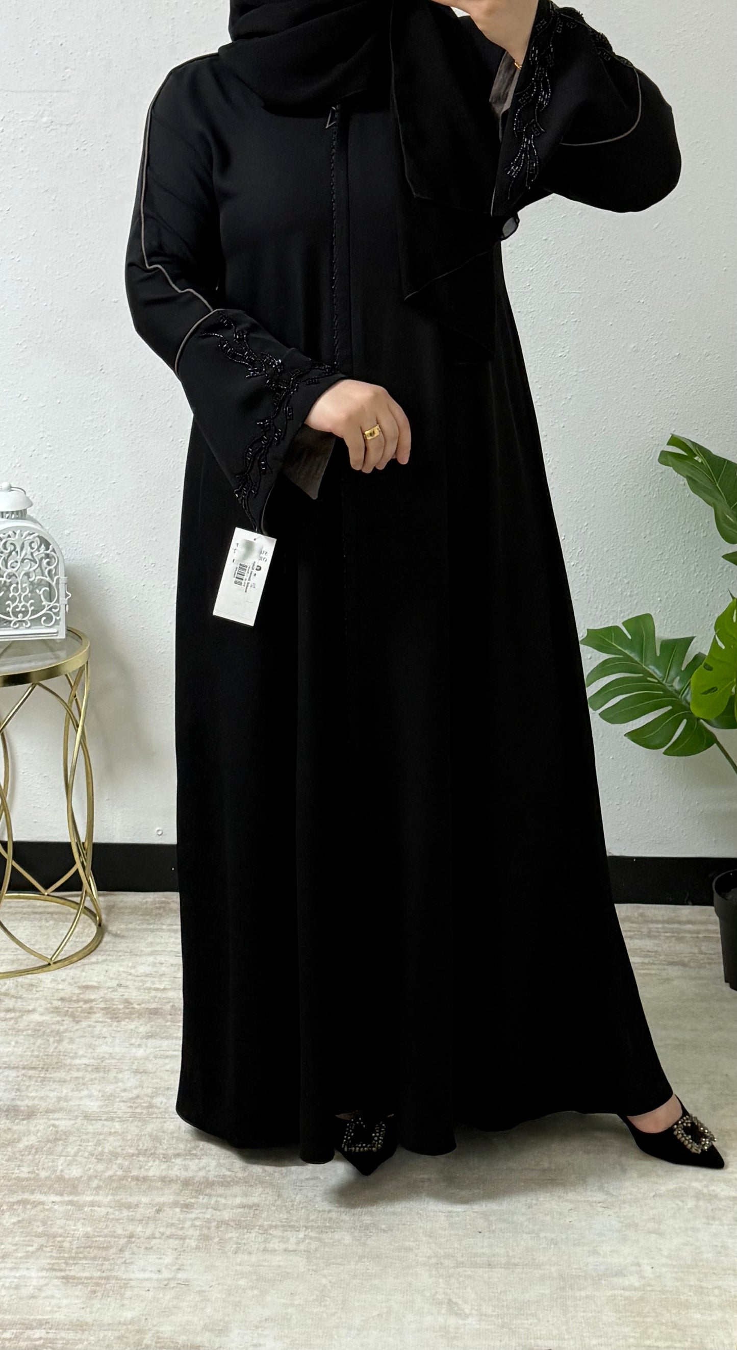 Beaded Sleeves Abaya