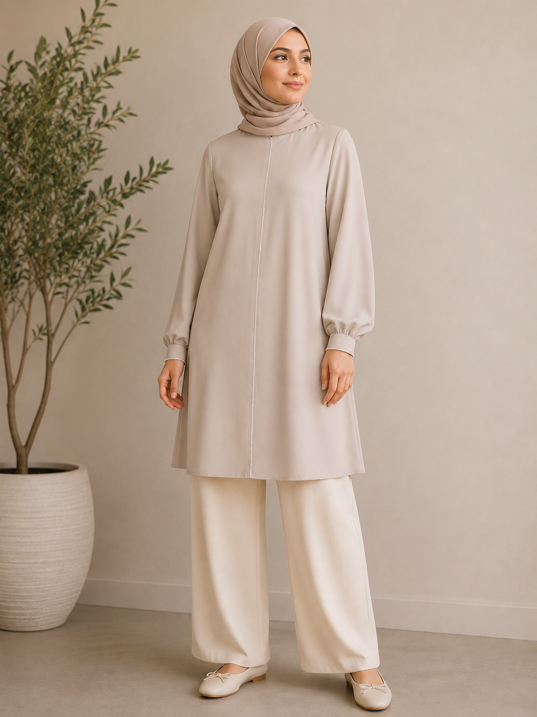 Petite Studs Tunic Top