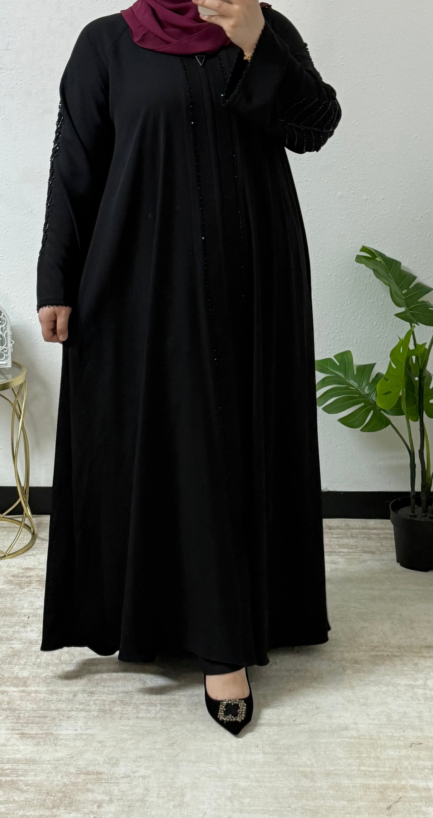 Beaded Noir Abaya