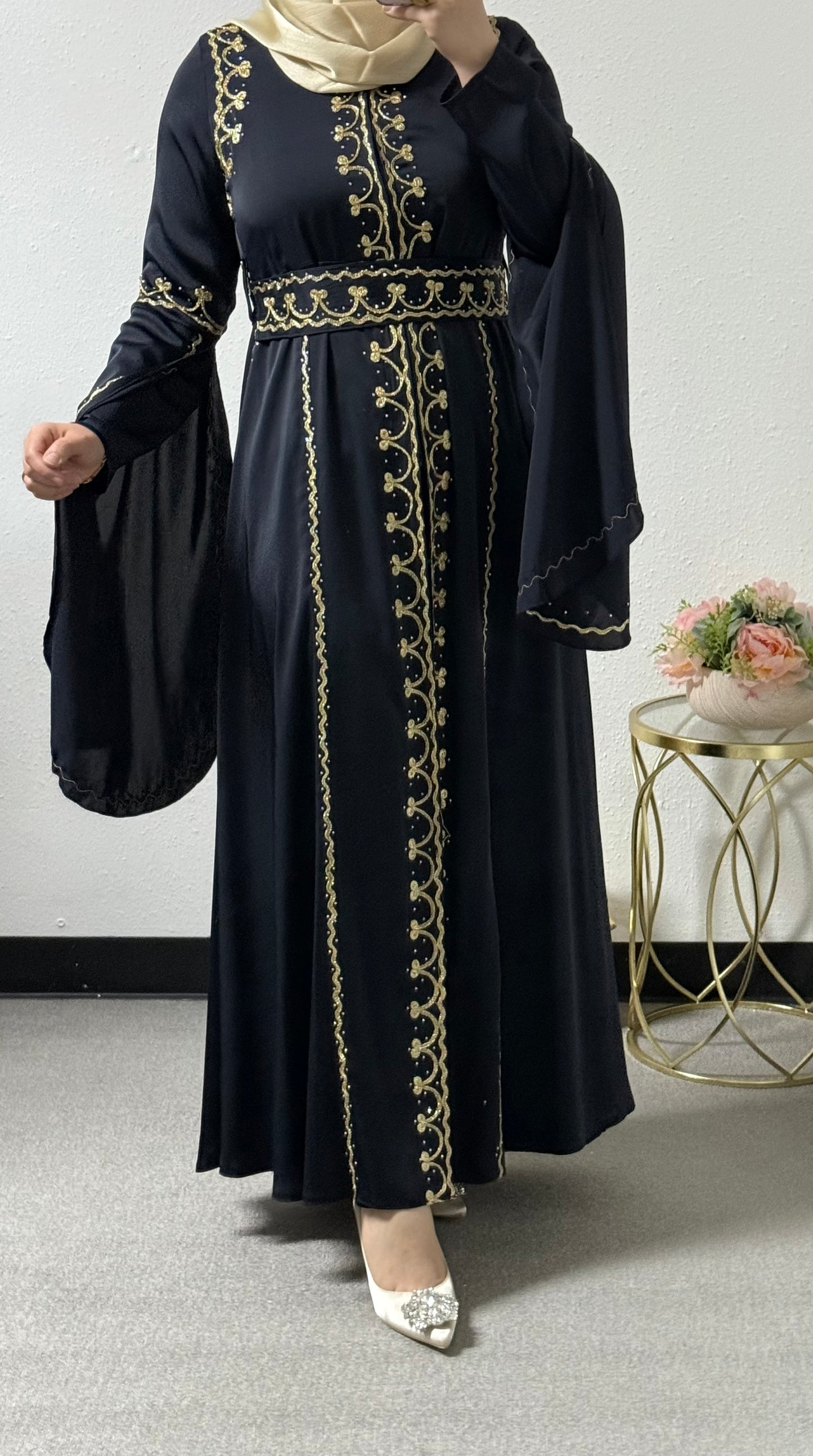 Embellished eid abaya