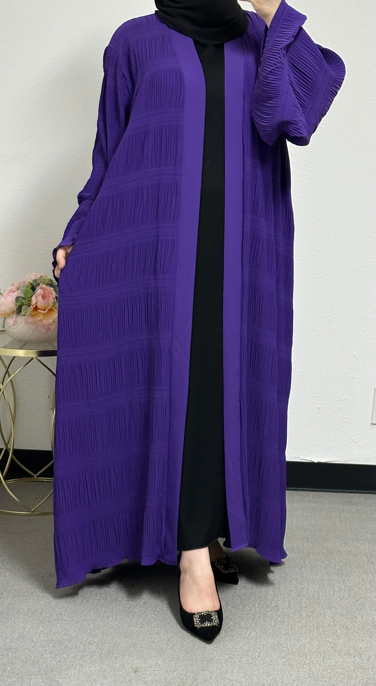 Open lycra abaya