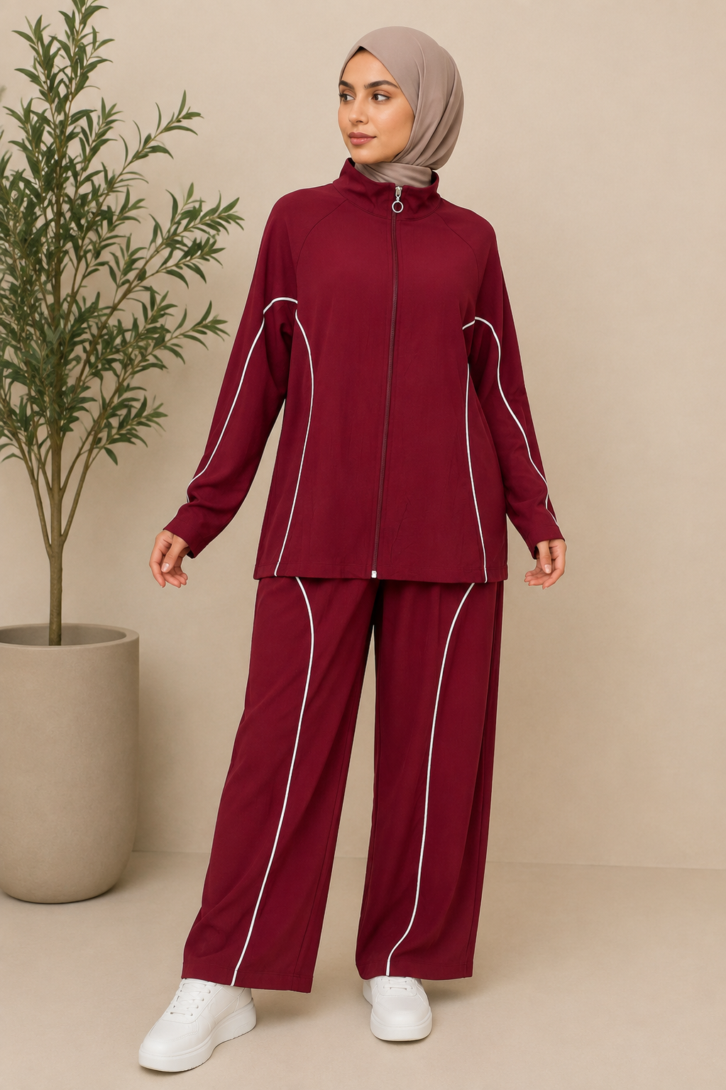 Crinkle Cotton Tracksuit