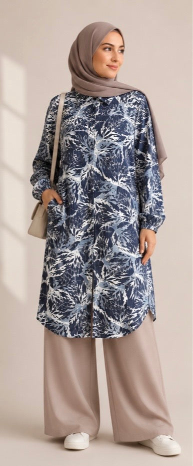 Linen Forest Print Shirt
