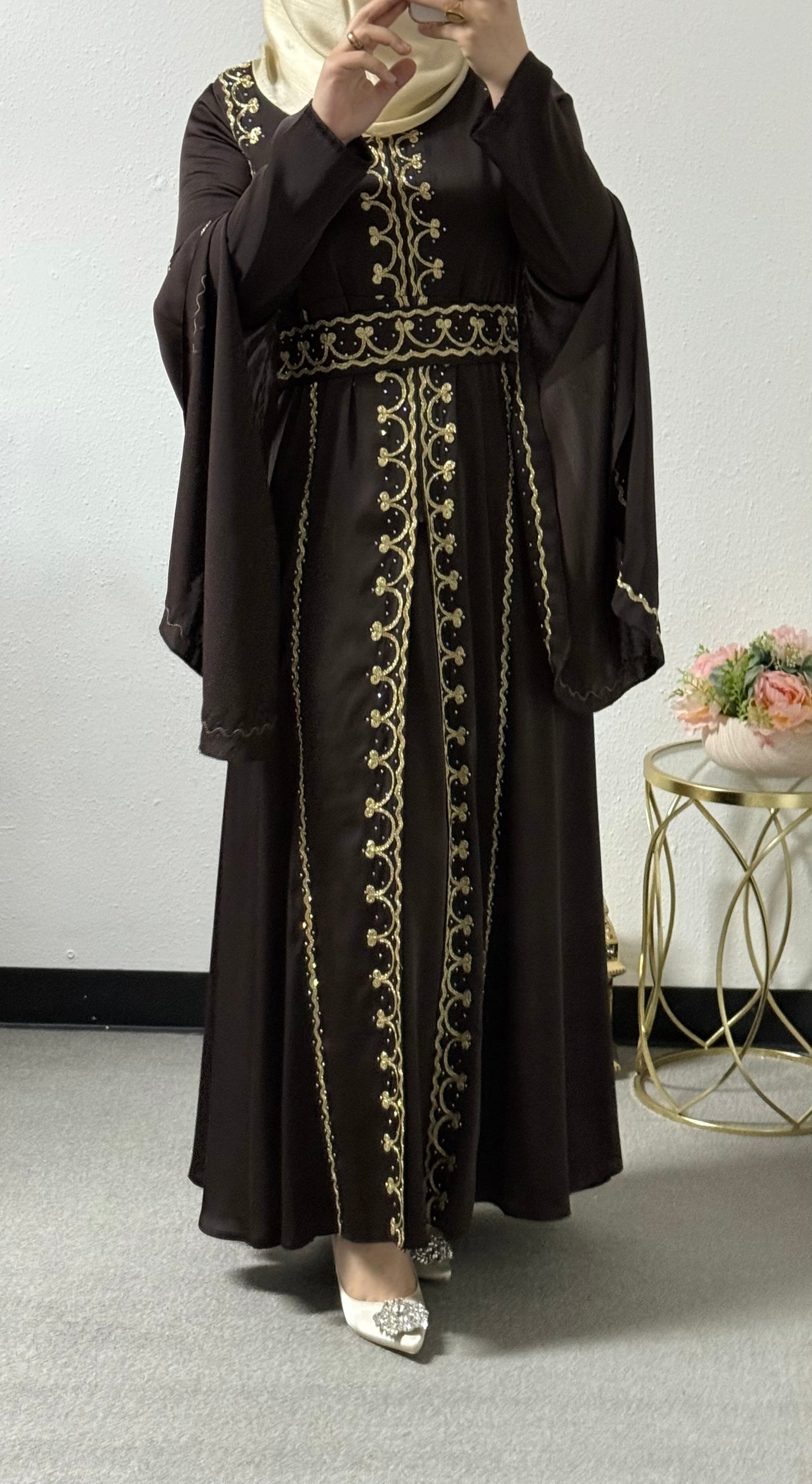 Embellished eid abaya