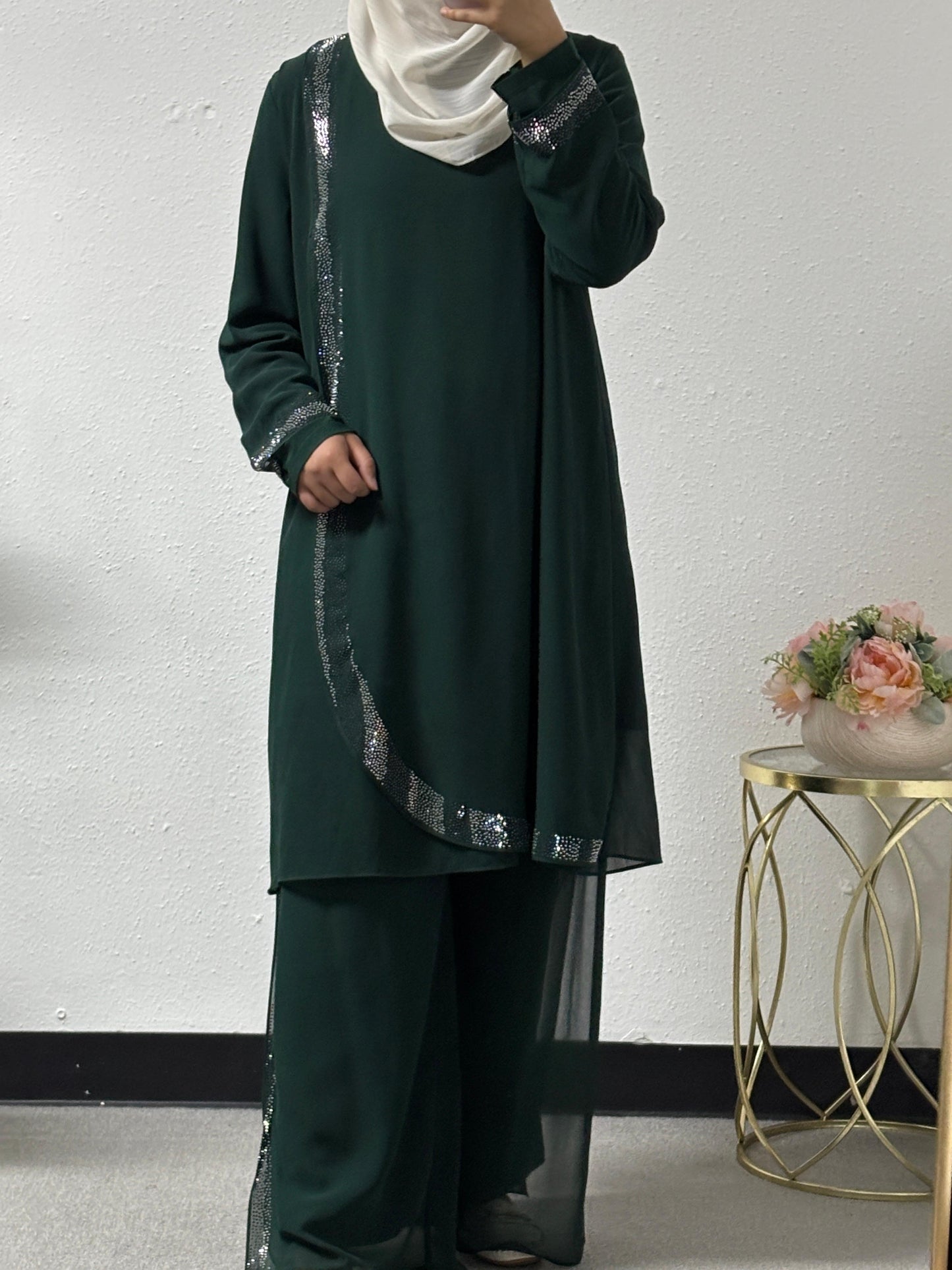 Two piece chiffon set