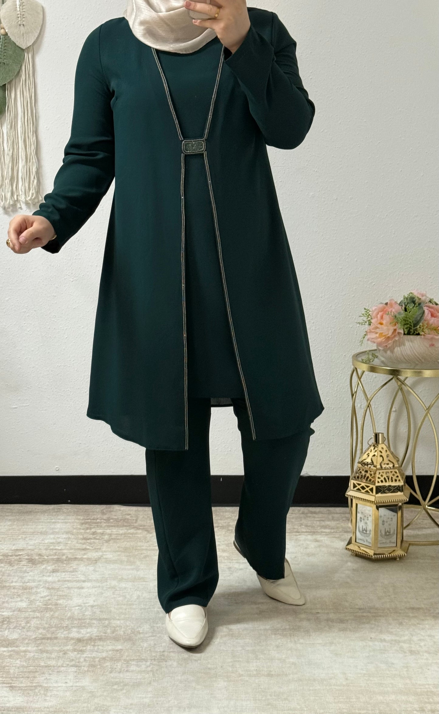 Two piece long shirt set