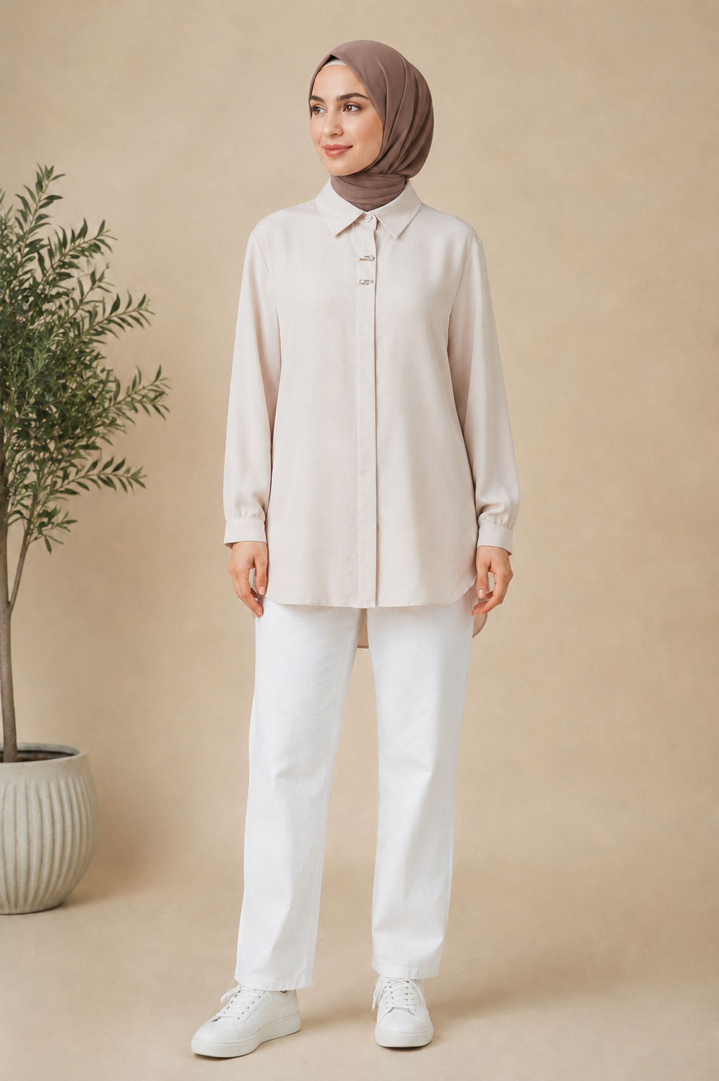 Crinkle Silk Shirt