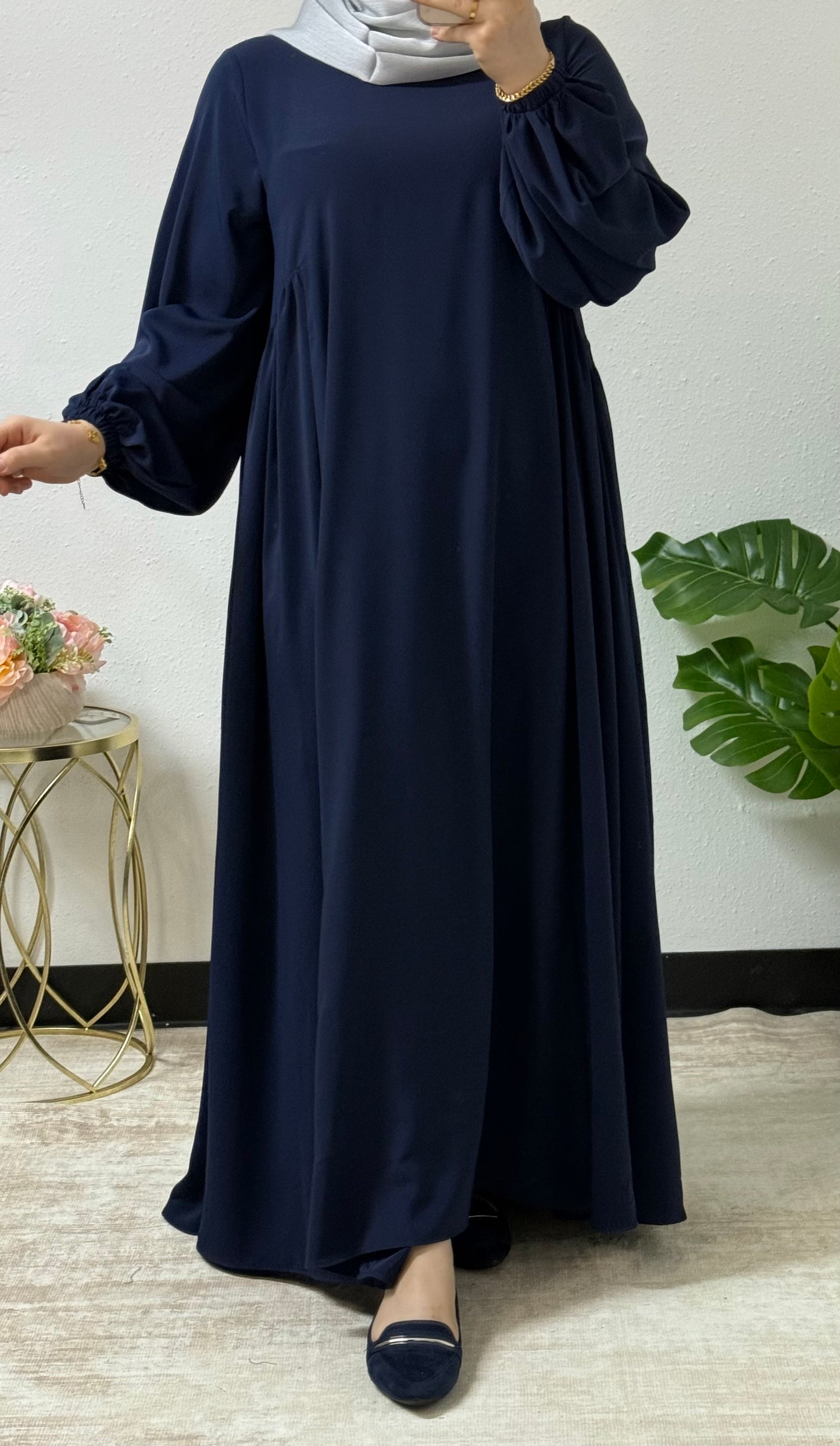 Simple side ruffle dress