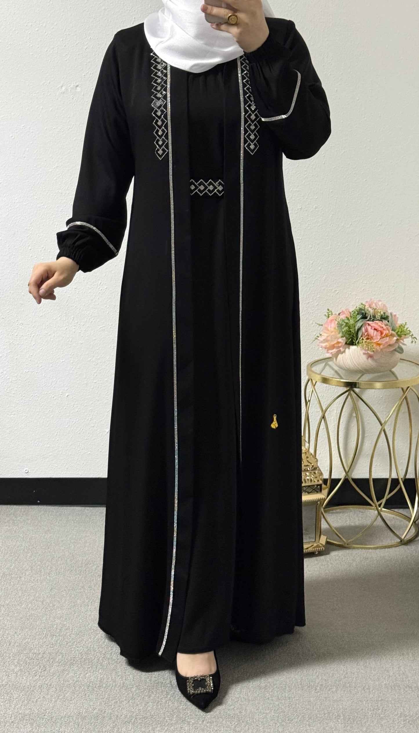 Colorful two-piece abaya