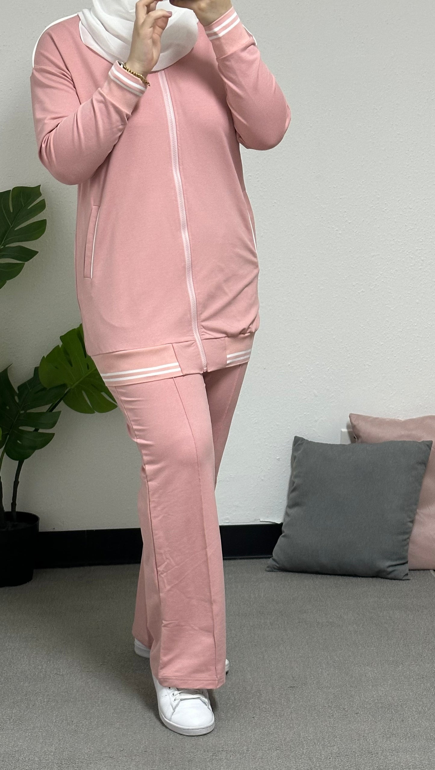 Two-piece cotton Tracksuit set