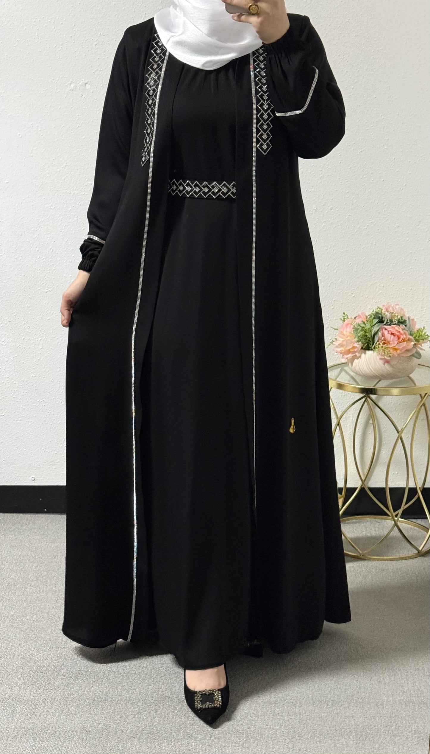 Colorful two-piece abaya