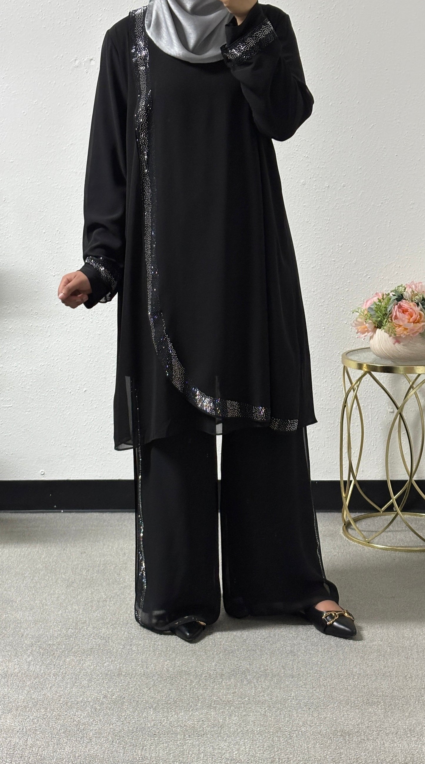 Two piece chiffon set