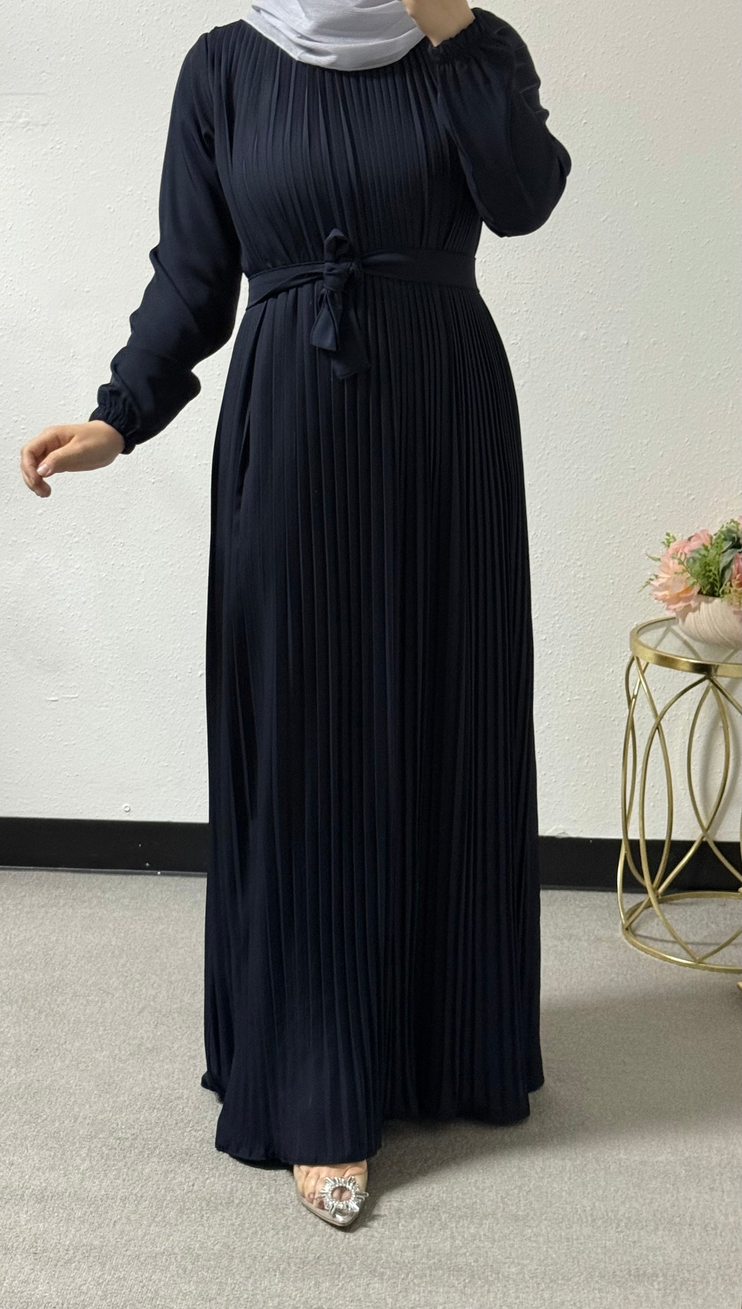 Front pleated dress