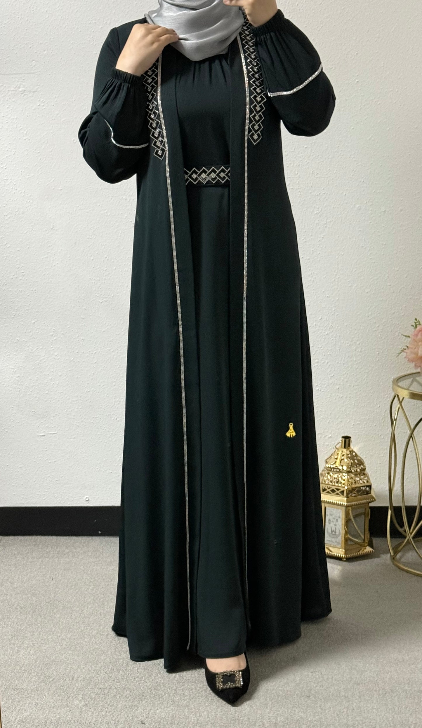 Colorful two-piece abaya