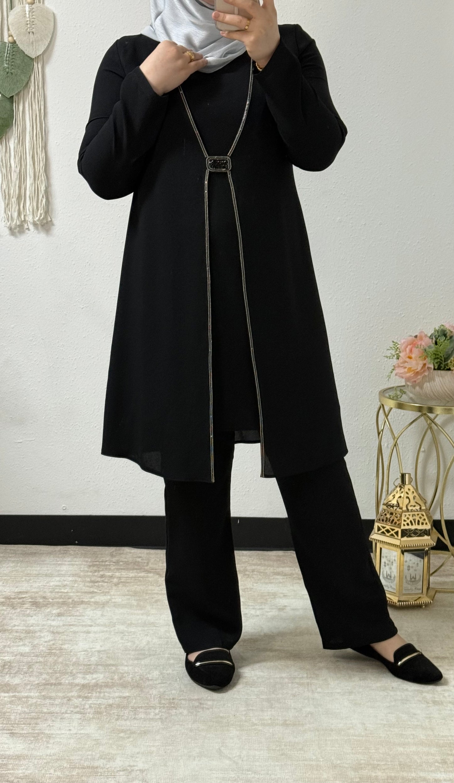 Two piece long shirt set