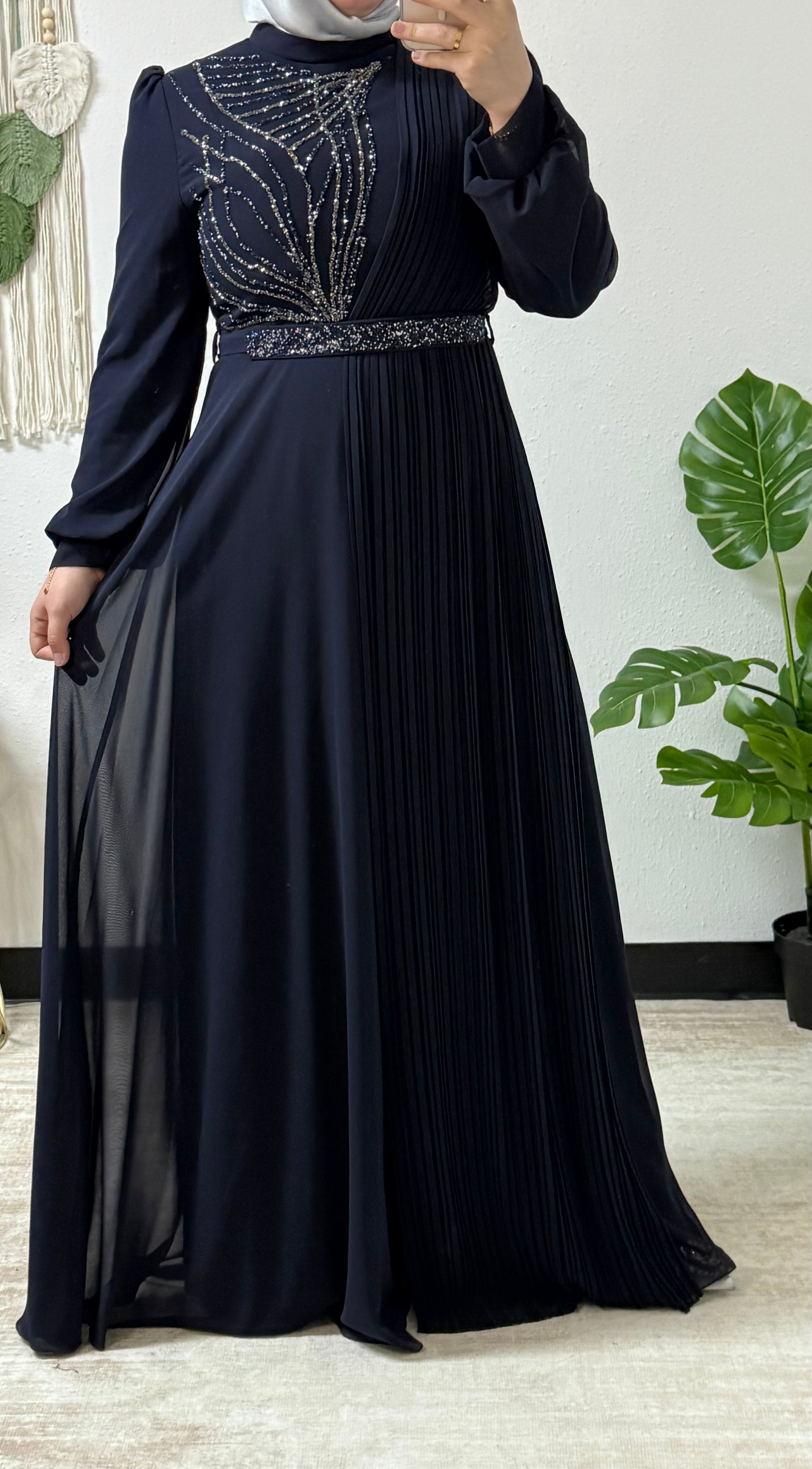 Intricate detail chiffon dress