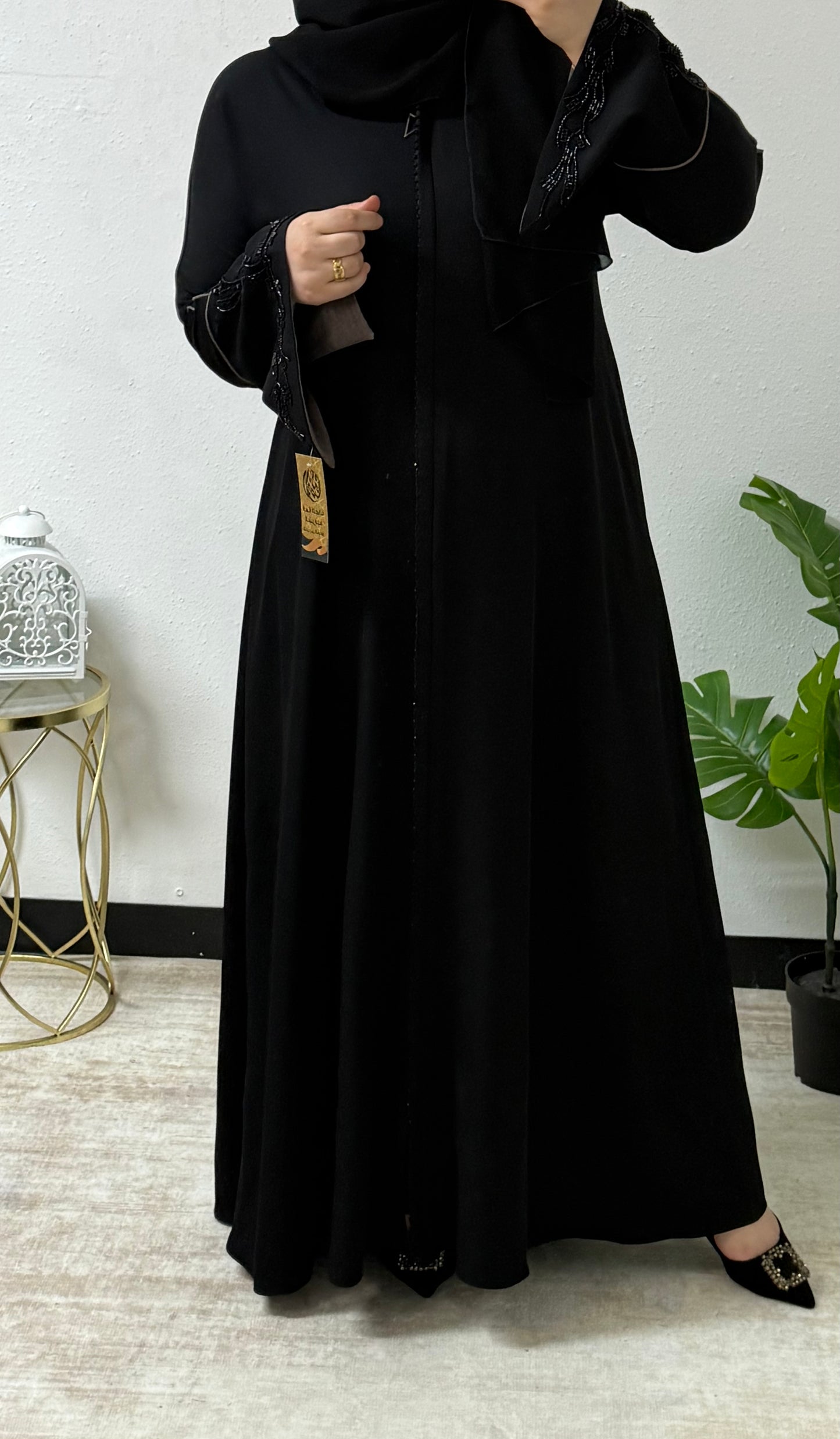 Beaded Sleeves Abaya