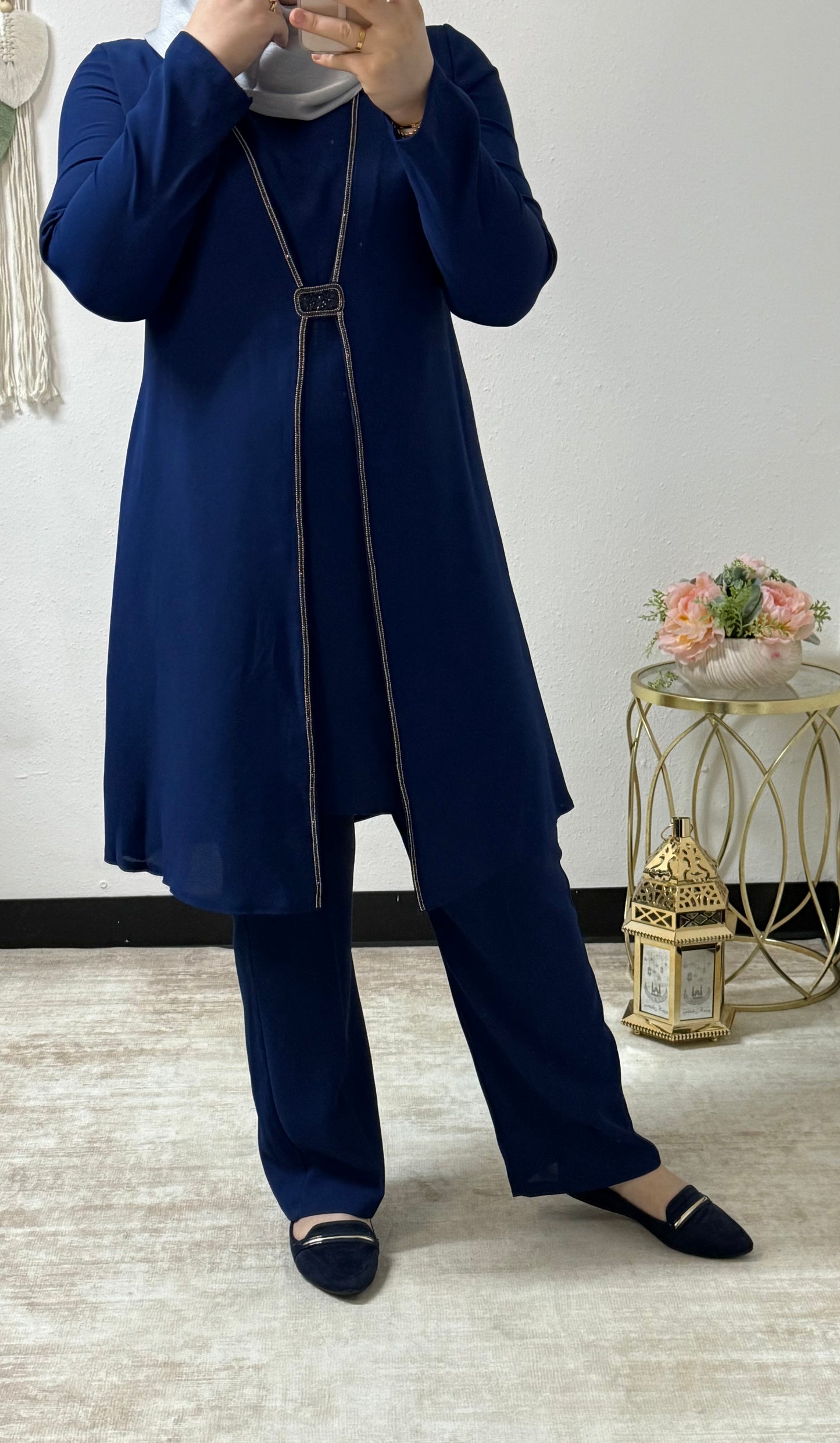 Two piece long shirt set